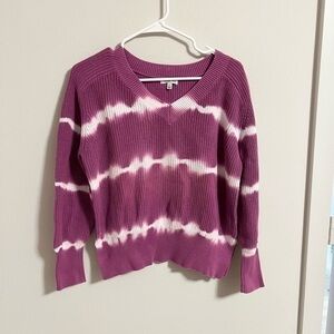 Johnny Was tie dye pink knit sweater size S